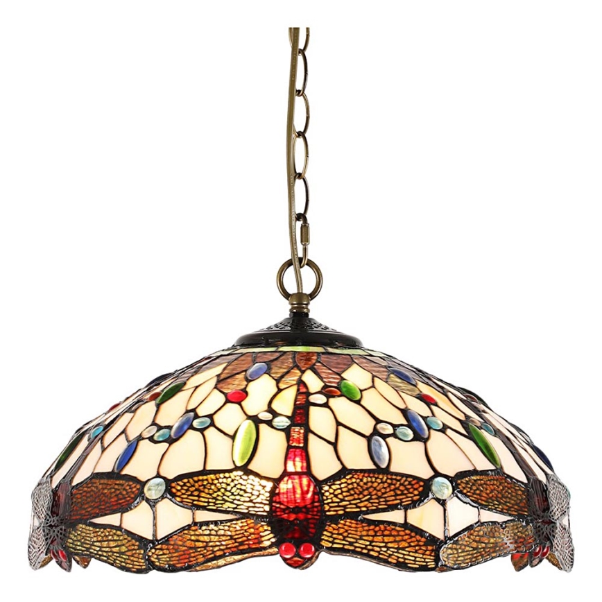 Prezent 1708 - Lustra ar ķēdi TIFFANY 2xE27/60W/230V