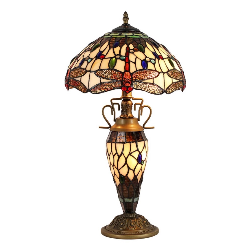 Prezent 1710 - Galda lampa TIFFANY 2xE27/60W + 1xE14/7W/230V