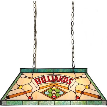 Prezent 1715 - Lustra ar ķēdi TIFFANY BILLIARD 3xE27/60W/230V