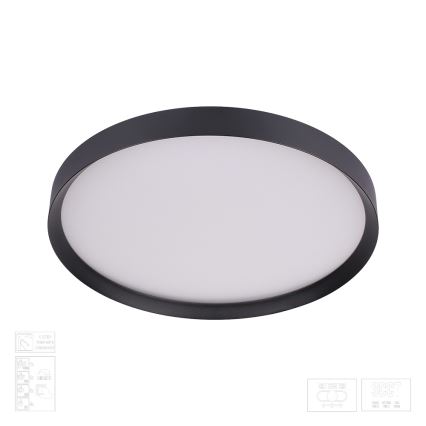 Prezent 17313 - LED dimmējama griestu lampa MAYSA LED/36W/230V 3000/4000/6000K Ø 39,5 cm melna