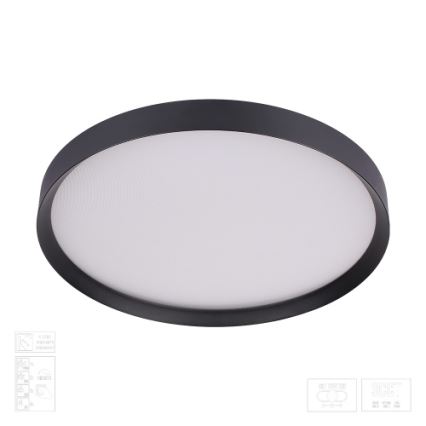 Prezent 17315 - LED dimējamais griestu gaismeklis MAYSA LED/42W/230V 3000/4000/6000K Ø 48,5 cm melns