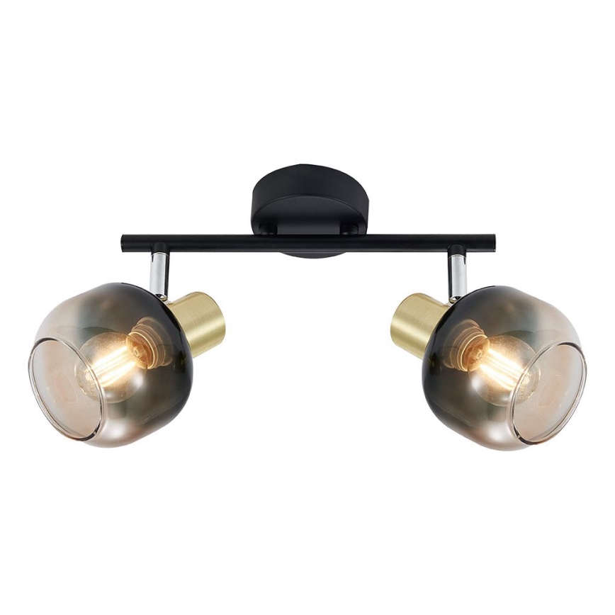 Prezent 27514 - Starmetis PEGAS 2xE14/40W/230V melna/dūmakains