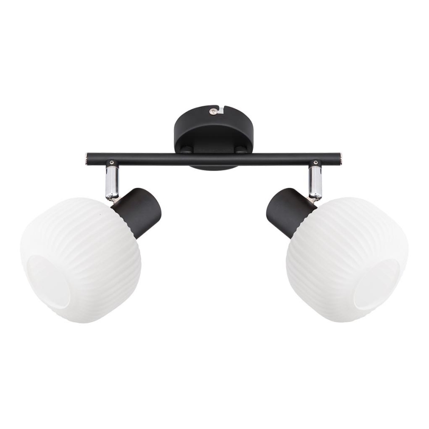 Prezent 27520 - Starmetis ARYA 2xE14/40W/230V melna/balta