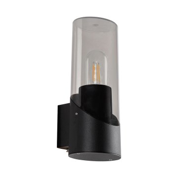 Prezent 28208A - Āra sienas lampa ACREA 1xE27/35W/230V IP54 melna