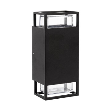 Prezent 28211A - Āra sienas lampa EVENTO 2xGU10/35W/230V IP54 melna