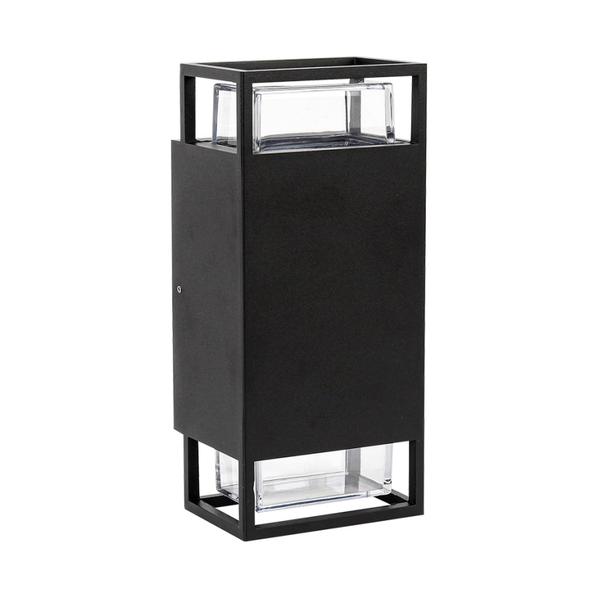 Prezent 28211A - Āra sienas lampa EVENTO 2xGU10/35W/230V IP54 melna