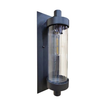 Prezent 28213A - Āra sienas lampa VERTICA 1xE27/35W/230V IP54 melna