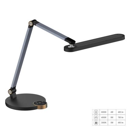 Prezent 31217 - LED Aptumšojama skārienvadāma pielāgojama galda lampa VIVID LED/10W/230V 3000-6500K