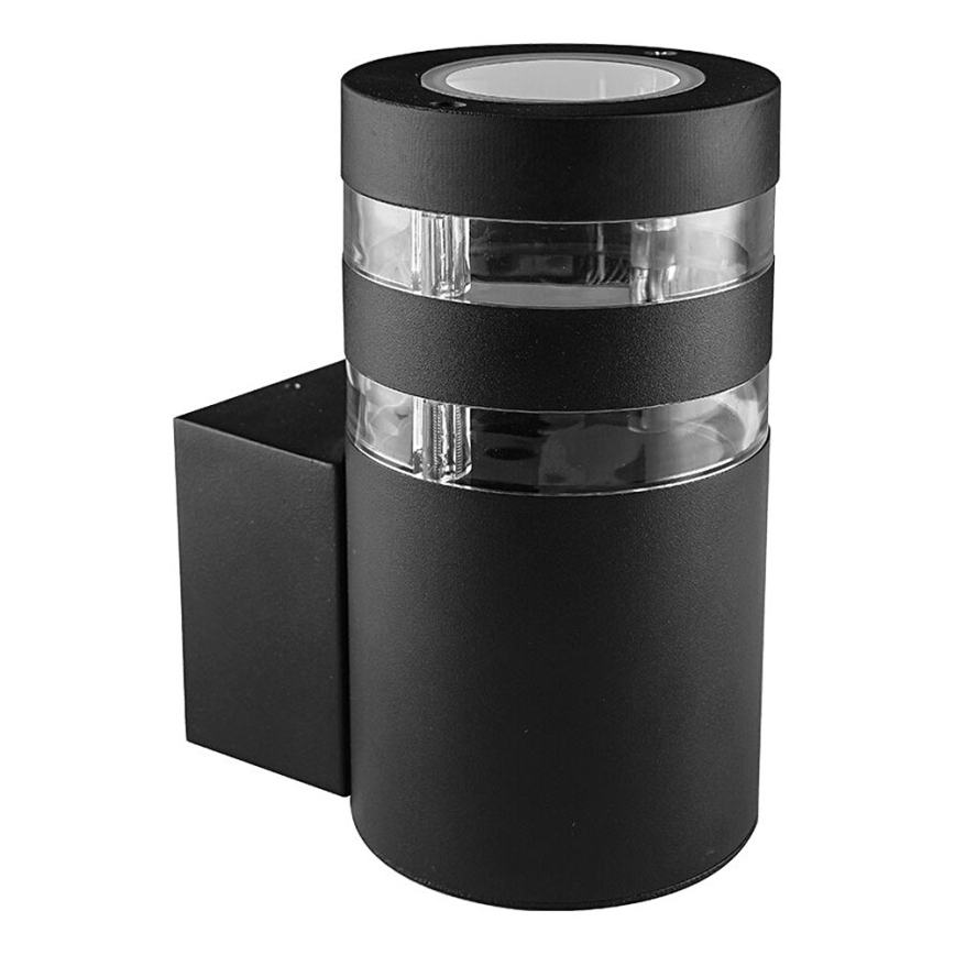 Prezent 31306 - Āra sienas lampa DAIMA 1xGU10/10W/230V IP44 melna