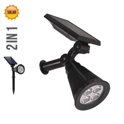 Prezent 65286 - LED Saules enerģijas lampa 2in1 LION LED/2W/3,7V IP44 2220 mAh