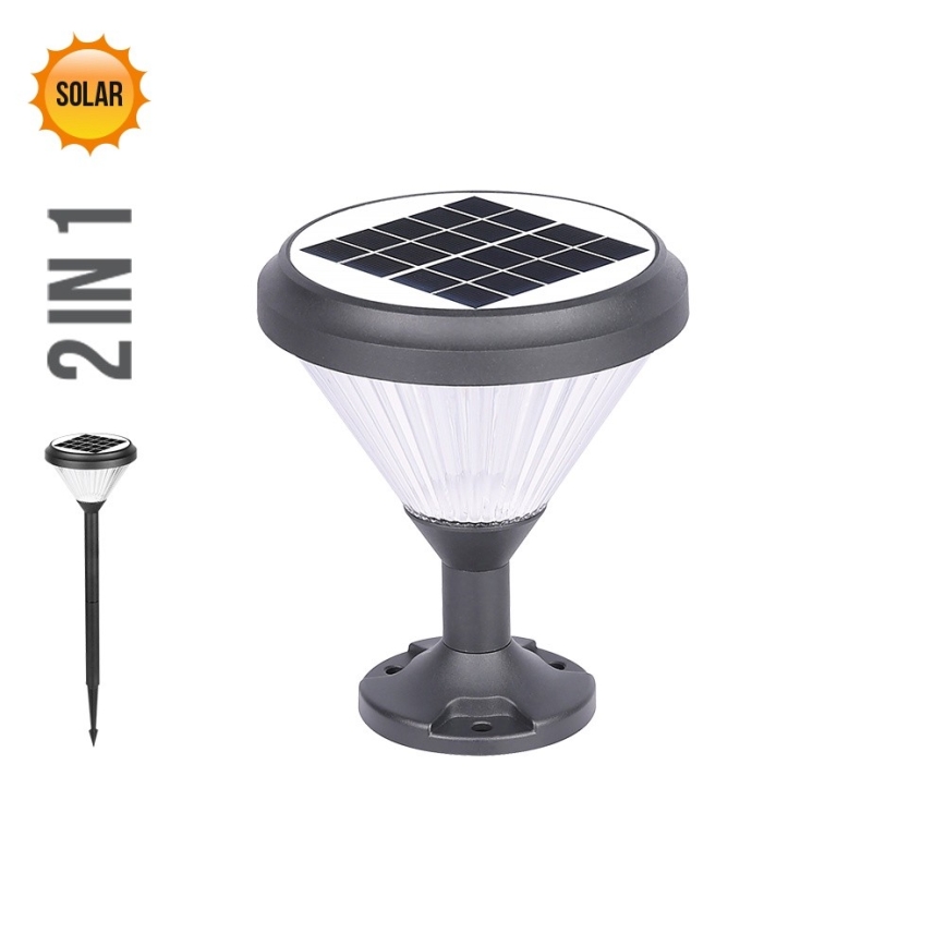 Prezent 65291 - LED Saules enerģijas lampa 2in1 AKRA LED/10W/3,2V IP65 2000 mAh