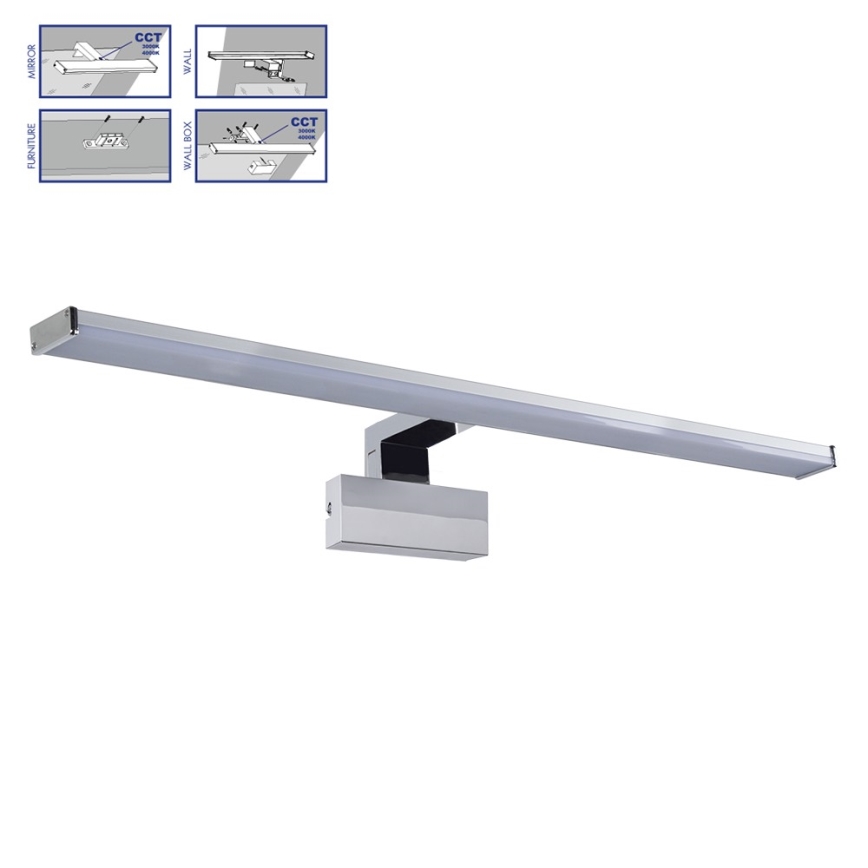 Prezent 70228 - LED Vannas istabas spoguļa apgaismojums TREMOLO PLUS LED/12W/230V IP44 3000/4000K 78 cm