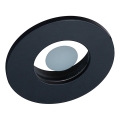 Prezent 71115 - Vannas istabas iebūvējamais griestu gaismeklis FAY 1xGU10/50W/230V Ø 8,5 cm IP44 melns