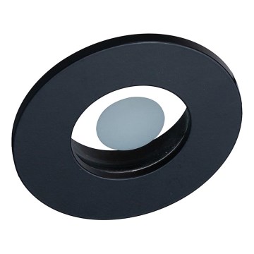 Prezent 71115 - Vannas istabas iebūvējamais griestu gaismeklis FAY 1xGU10/50W/230V Ø 8,5 cm IP44 melns