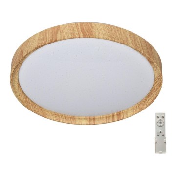 Prezent 71330 - LED regulējams griestu gaismeklis WOODEN LED/33W/230V 3000-6500K ar tālvadības pulti