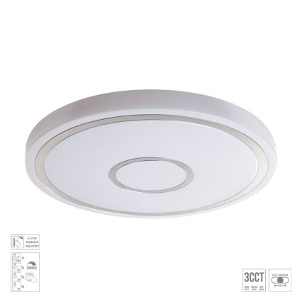 Prezent 71341 - Dimējama LED griestu lampa MOZAN LED/30W/230V 3000/4000/6500K Ø 38 cm balta