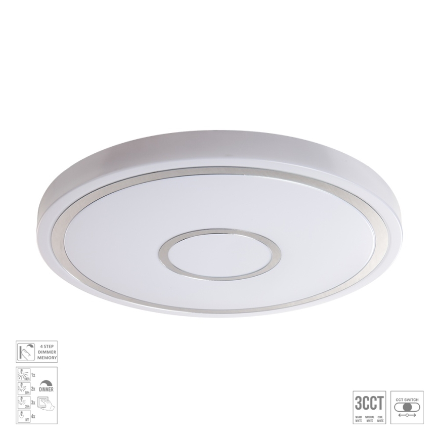 Prezent 71341 - Dimējama LED griestu lampa MOZAN LED/30W/230V 3000/4000/6500K Ø 38 cm balta