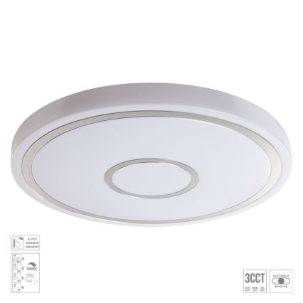Prezent 71342 - Dimmējams griestu gaismeklis MOZAN LED/40W/230V 3000/4000/6500K Ø 48 cm balts