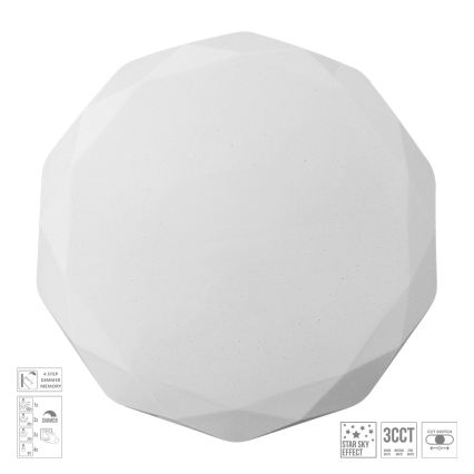 Prezent 71343 - Dimmējams griestu gaismeklis IRIDIO LED/40W/230V 3000/4000/6500K Ø 49,5 cm balts