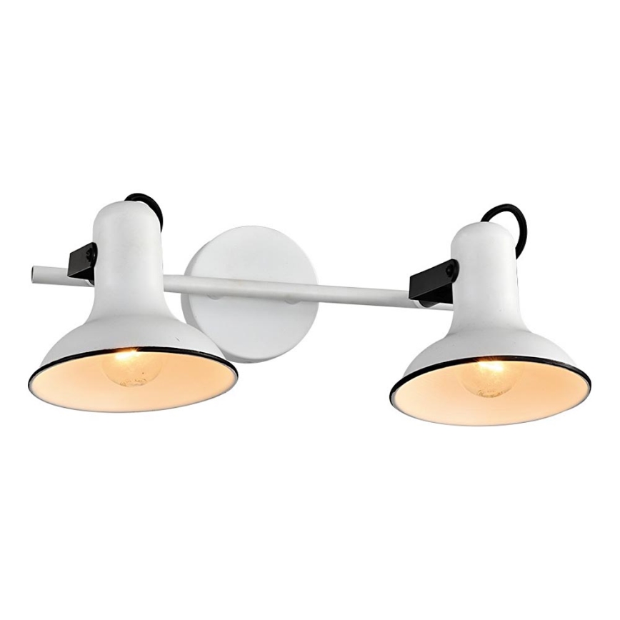 Prezent 75474 - Sienas starmetis ANDORA 2xE14/40W/230V balta