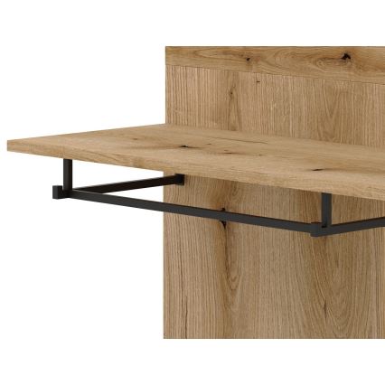 Priekšnama siena ar spoguli SVEN brūna/grafīts