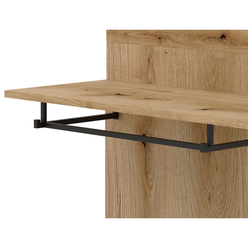 Priekšnama siena ar spoguli SVEN brūna/grafīts