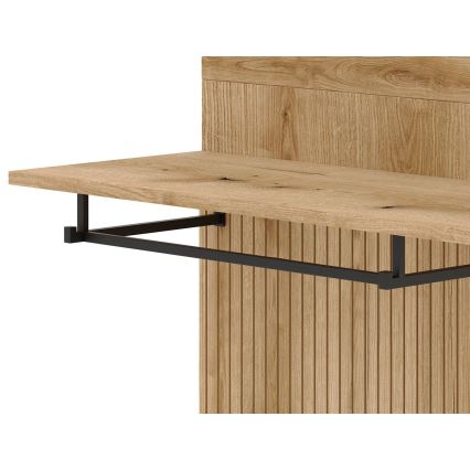 Priekšnama sienas elements ar spoguli SVEN — brūns/grafīts