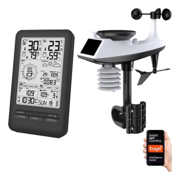 Profesionāla meteoroloģiskā stacija ar LCD ekrānu 2xAA Wi-Fi Tuya