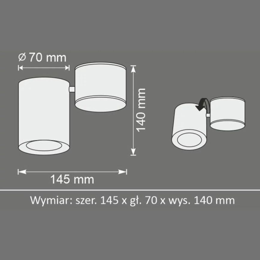 Prožektors HOBRO 1xGU10/10W/230V melns