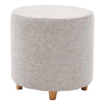 Pufs KIMA Ø 40 cm krēmkrāsains/pelēks