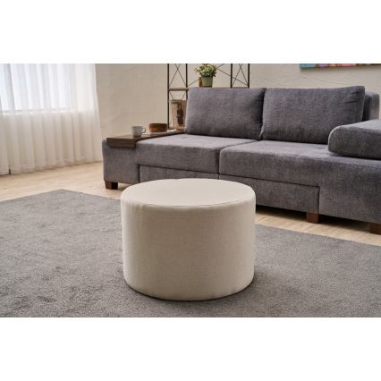 Pufs RABO Ø 58 cm, krēmkrāsas
