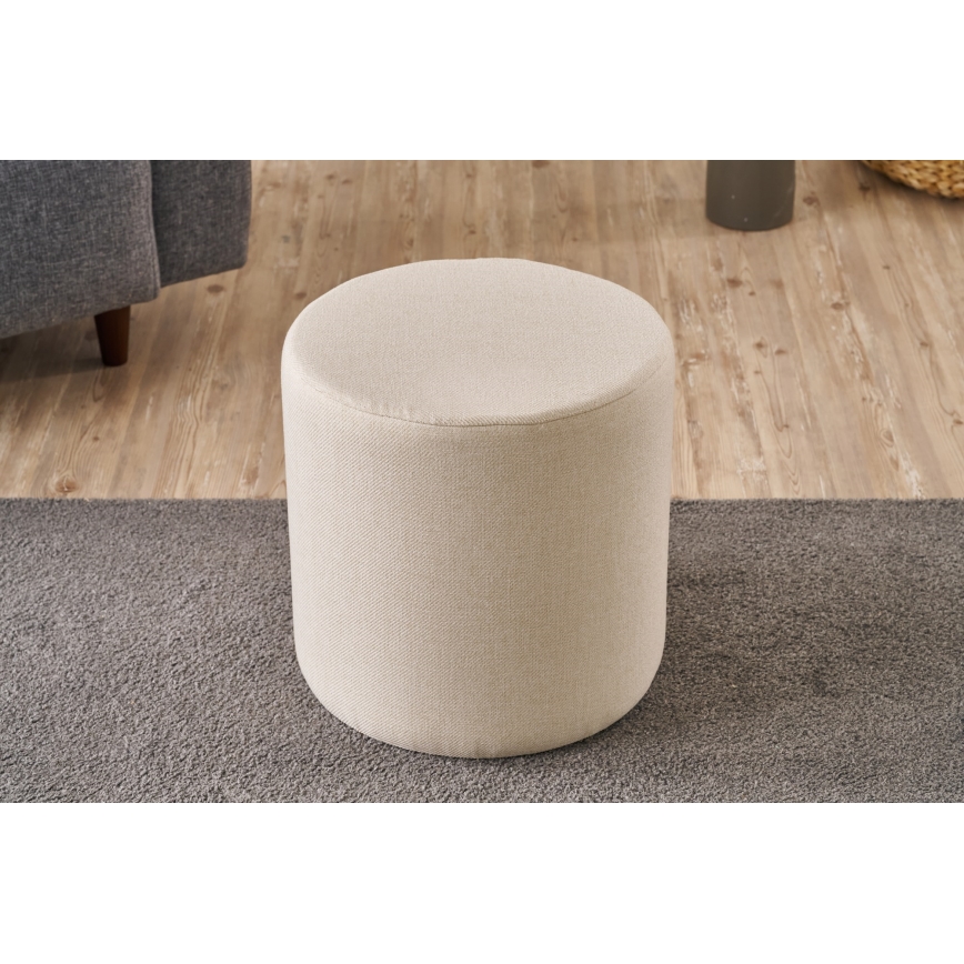 Pufs RONDO Ø 40 cm, krēmkrāsas