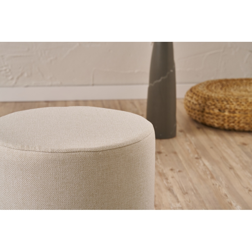 Pufs RONDO Ø 40 cm, krēmkrāsas