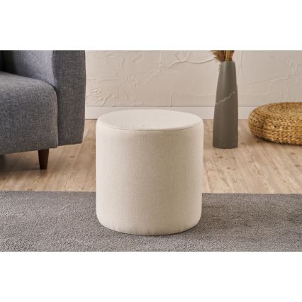 Pufs RONDO Ø 40 cm, krēmkrāsas