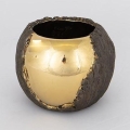 Puķu pods d. 18,5 cm zelta/brūna