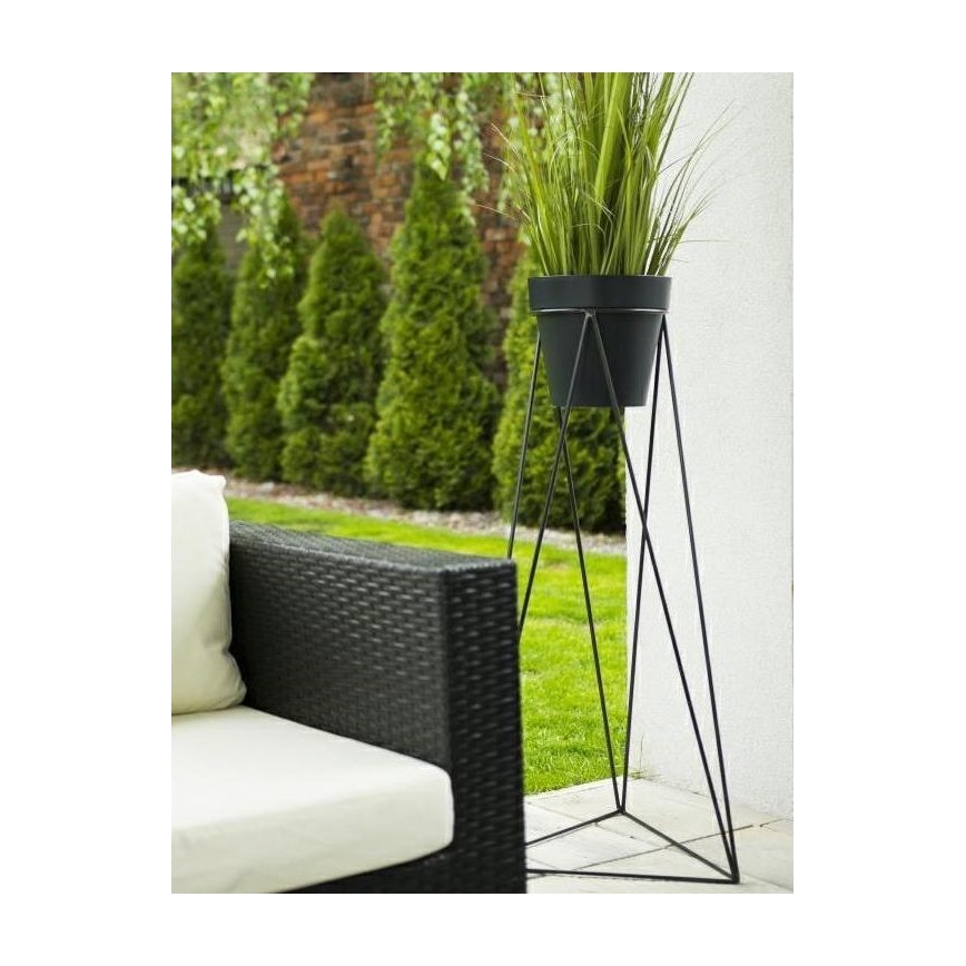 Puķu podu statīvs TRIANGL 90x50 cm melns