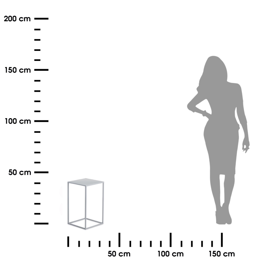 Puķu statīvs 40x24 cm pelēka