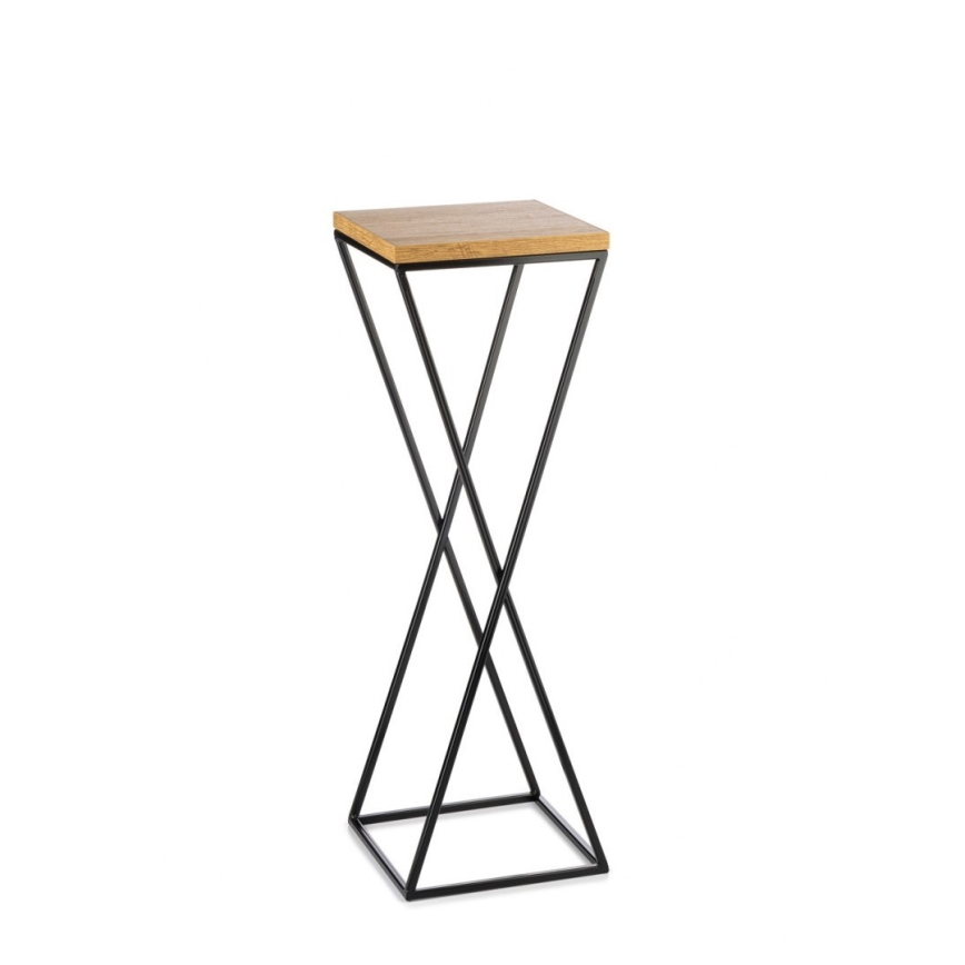 Puķu statīvs 70x24 cm melns/brūns
