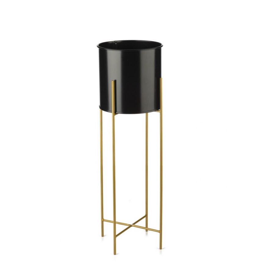 Puķu statīvs 75x17 cm melns/zelta