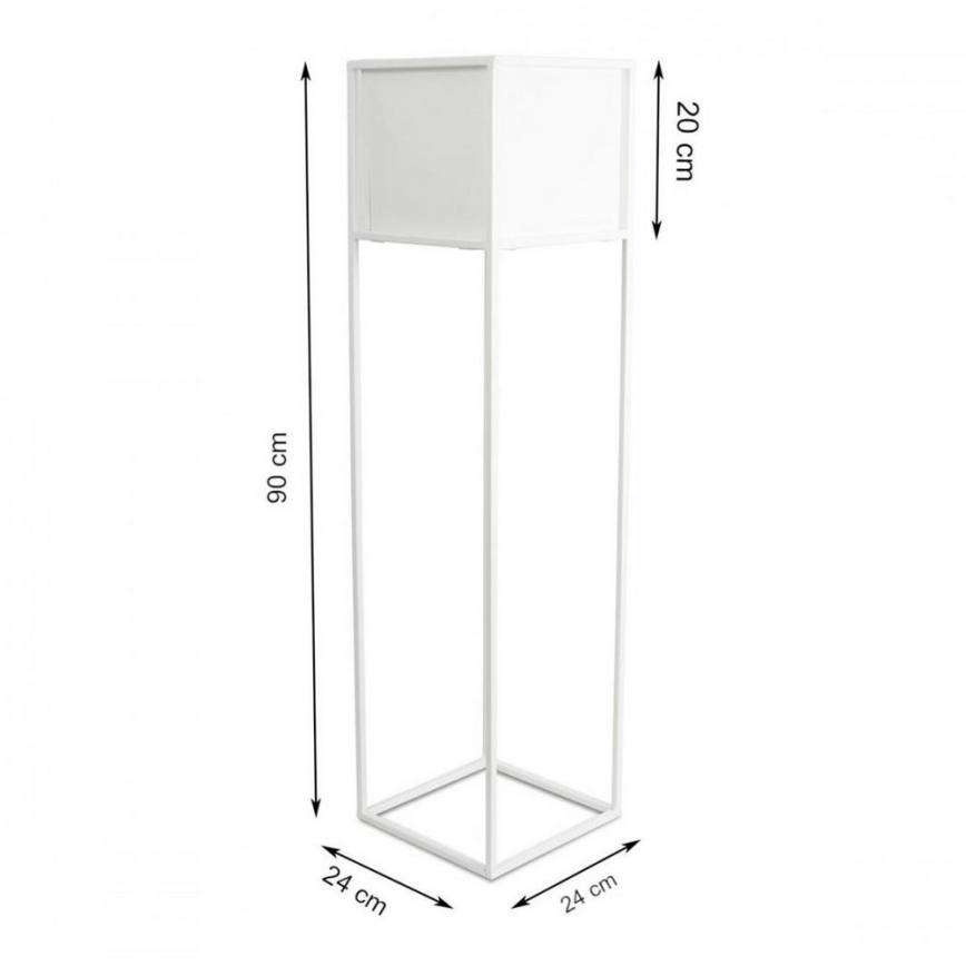 Puķu statīvs 90x24 cm balts