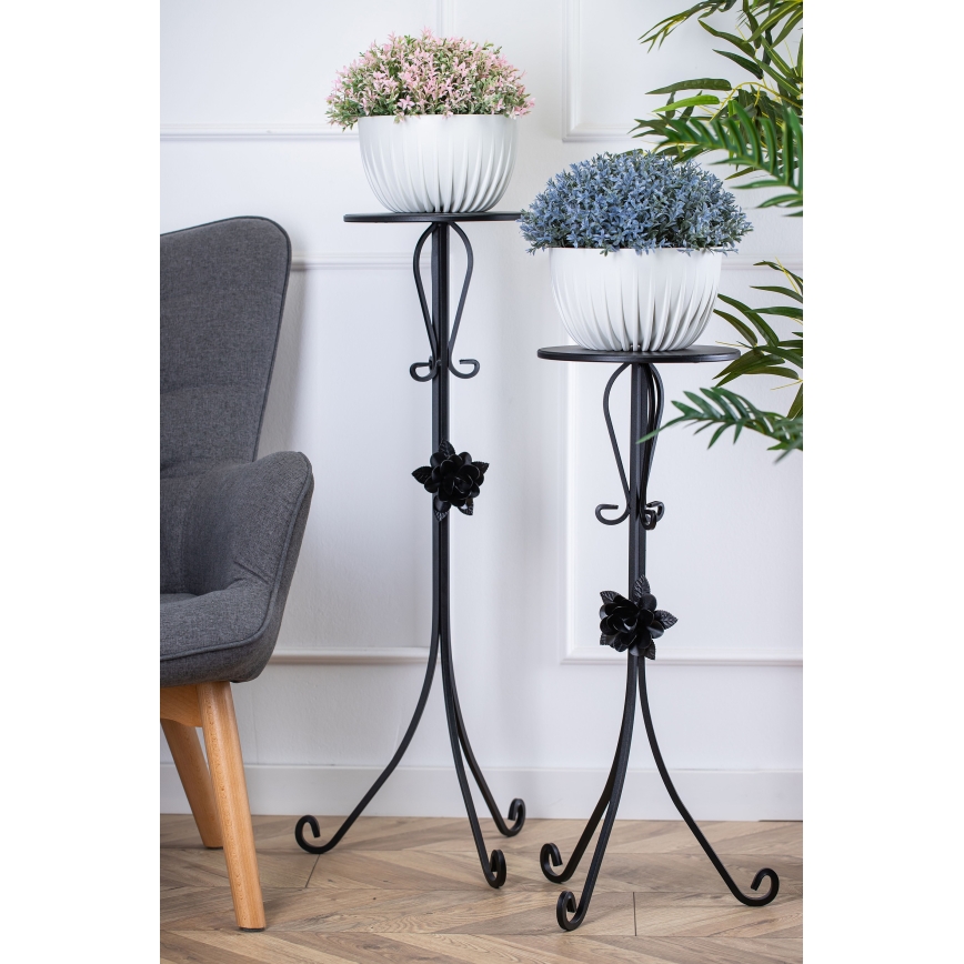 Puķu statīvs 95x39 cm melna