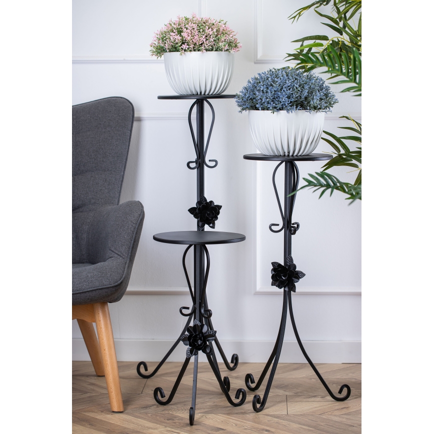 Puķu statīvs 95x39 cm melna
