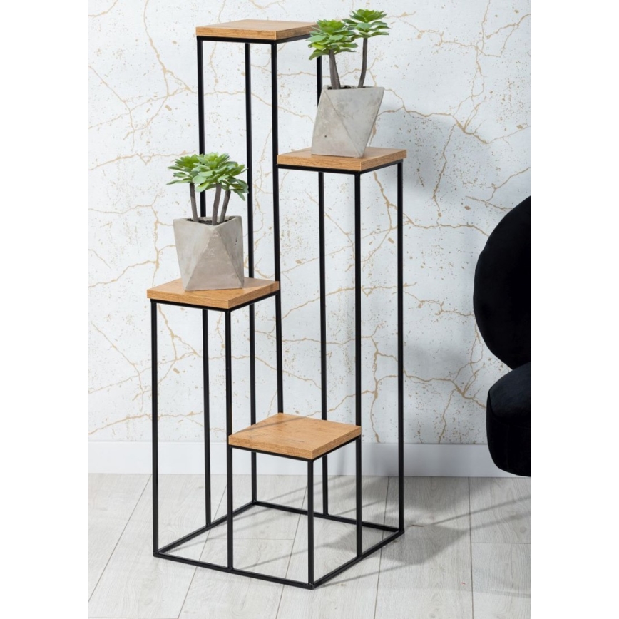 Puķu statīvs KASKADA 70x34 melns/brūns