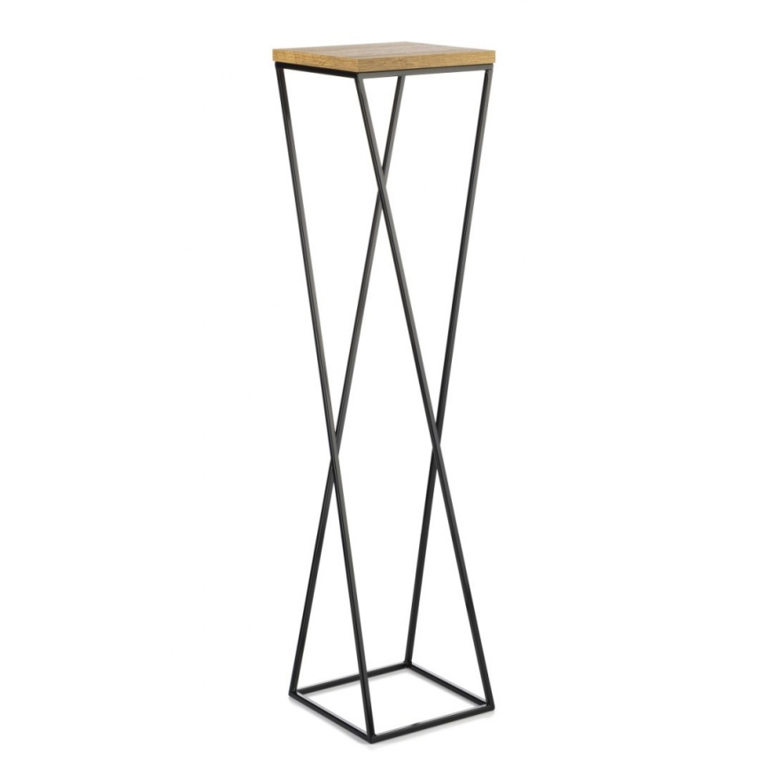 Puķu statīvs LOFT 100x24 cm melns/brūns