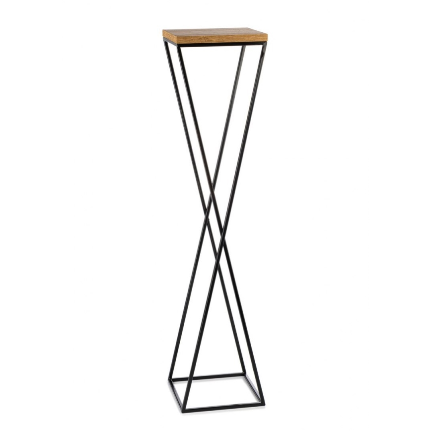 Puķu statīvs LOFT 100x24 cm melns/brūns