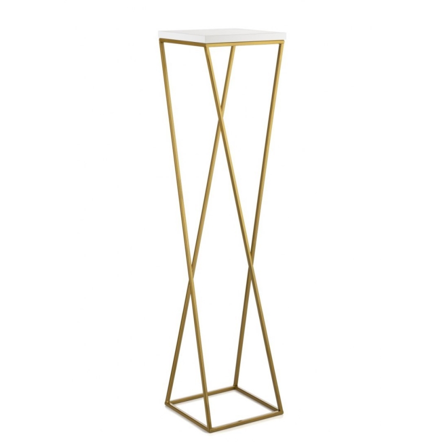 Puķu statīvs LOFT 100x24 cm zelta/balts