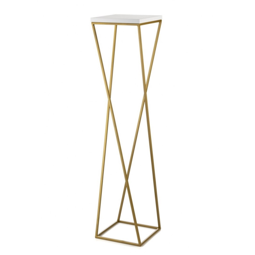 Puķu statīvs LOFT 100x24 cm zelta/balts