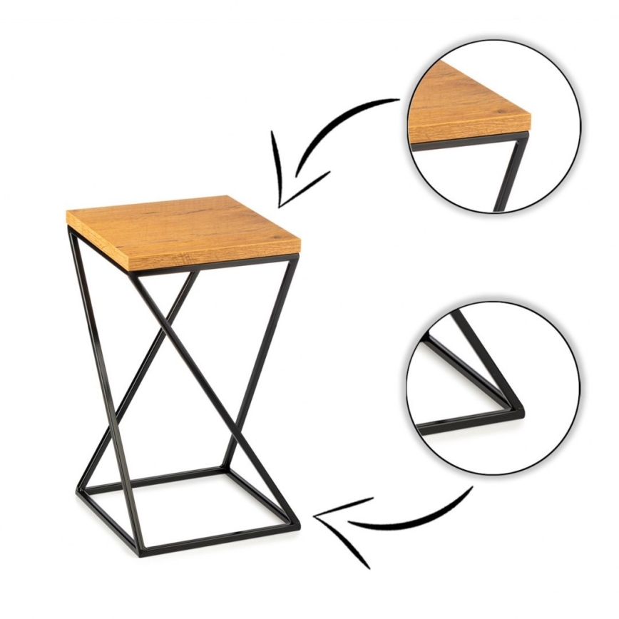 Puķu statīvs LOFT 40x24 cm melns/brūns