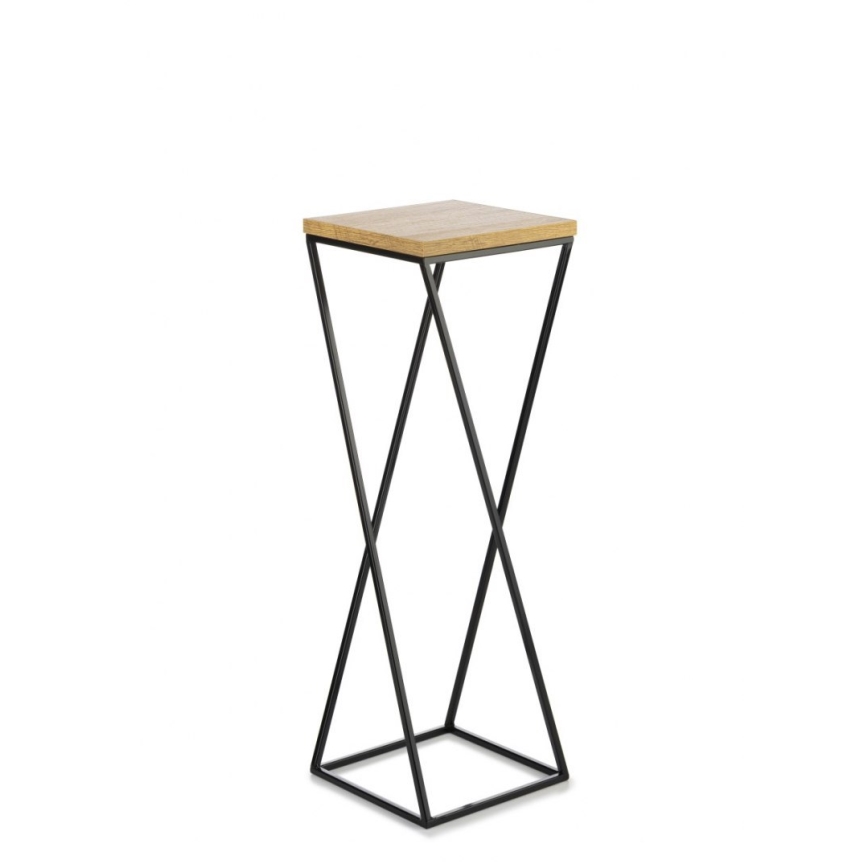 Puķu statīvs LOFT 70x24 cm melns/brūns