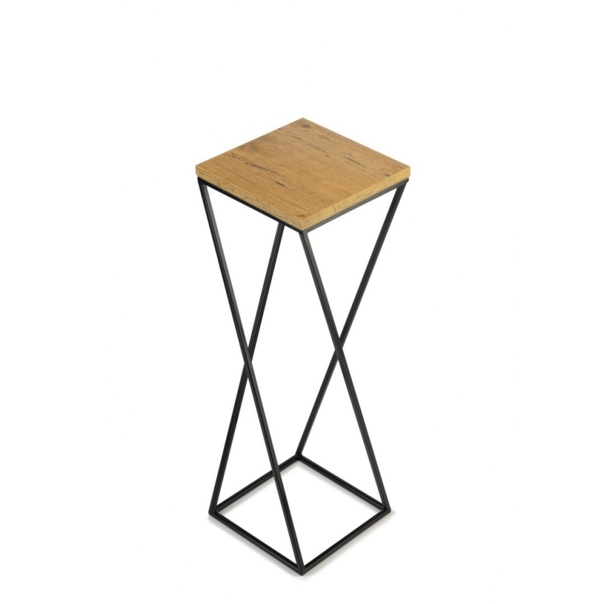 Puķu statīvs LOFT 70x24 cm melns/brūns